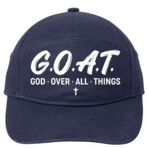 GOAT God Over All Things 7-Panel Snapback Hat