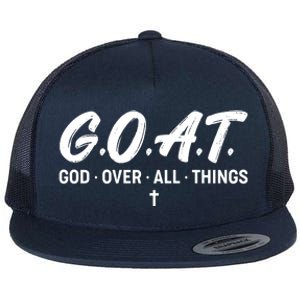 GOAT God Over All Things Flat Bill Trucker Hat