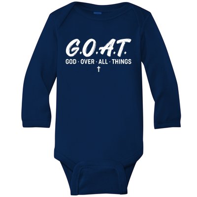 GOAT God Over All Things Baby Long Sleeve Bodysuit