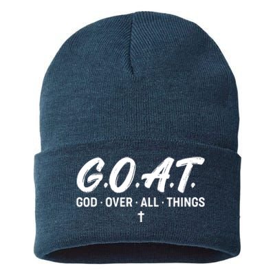 GOAT God Over All Things Sustainable Knit Beanie