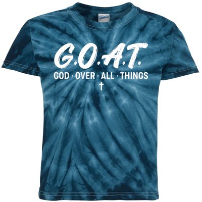 GOAT God Over All Things Kids Tie-Dye T-Shirt