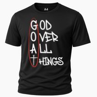 Goat God Over All Things Faith Christian Cooling Performance Crew T-Shirt