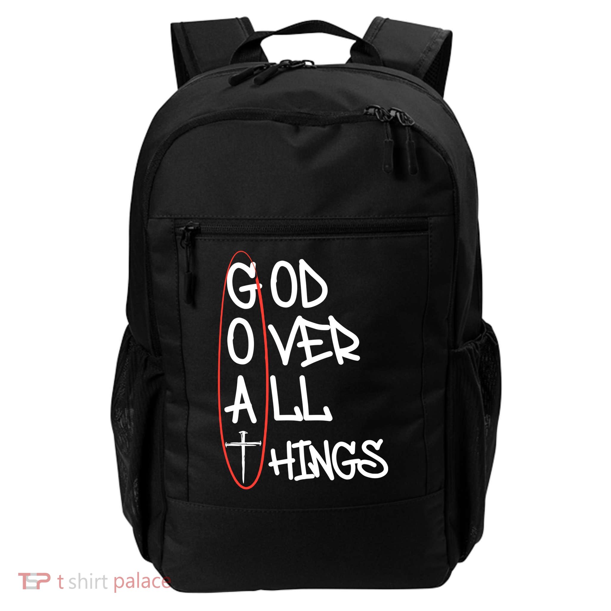 Goat God Over All Things Faith Christian Daily Commute Backpack