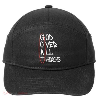 Goat God Over All Things Faith Christian 7-Panel Snapback Hat