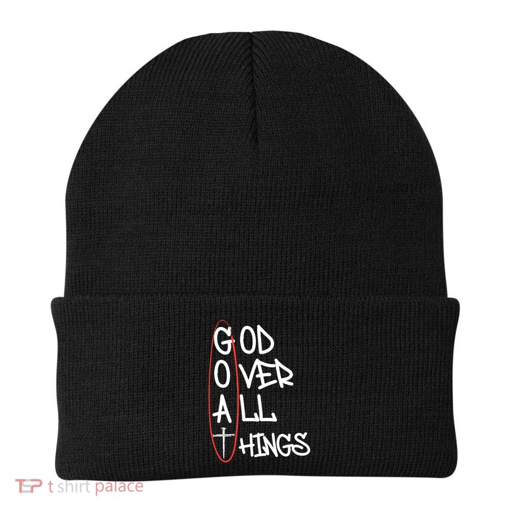 Goat God Over All Things Faith Christian Knit Cap Winter Beanie
