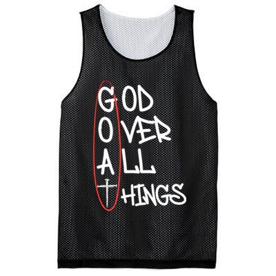 Goat God Over All Things Faith Christian Mesh Reversible Basketball Jersey Tank