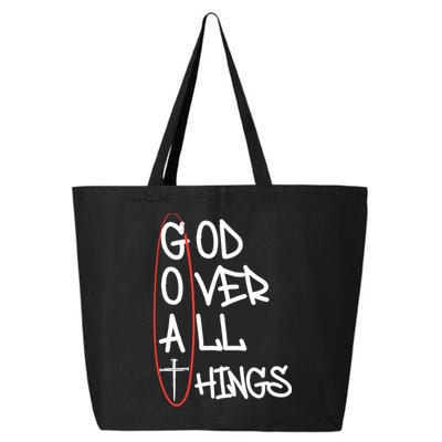 Goat God Over All Things Faith Christian 25L Jumbo Tote