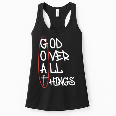 Goat God Over All Things Faith Christian Womens Tank Top