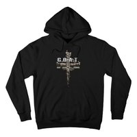 G.O.A.T. Goat Over All Things Vintage Christ Cross Bible God Hoodie