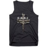 G.O.A.T. Goat Over All Things Vintage Christ Cross Bible God Tank Top