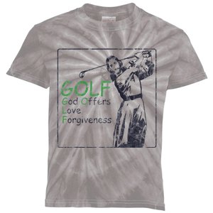 Golf God Offers Love Forgiveness Jesus Sport Kids Tie-Dye T-Shirt