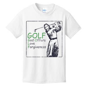 Golf God Offers Love Forgiveness Jesus Sport Kids T-Shirt