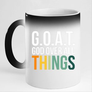 G.O.A.T. God Over All Things 11oz Black Color Changing Mug