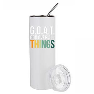 G.O.A.T. God Over All Things Stainless Steel Tumbler