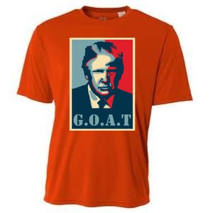 Goat Greatest Of All Time President 45th President Trump Cool Gift Cooling Performance Crew T-Shirt