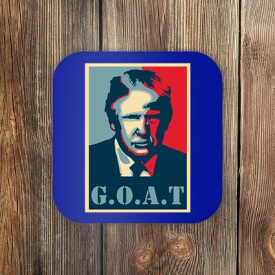 Goat Greatest Of All Time President 45th President Trump Cool Gift Coaster