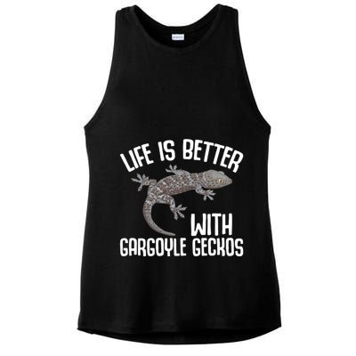 Gargoyle Gecko Owner Lizard Keeping Reptile Keeper Cool Gift Ladies PosiCharge Tri-Blend Wicking Tank
