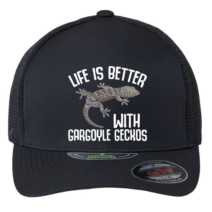 Gargoyle Gecko Owner Lizard Keeping Reptile Keeper Cool Gift Flexfit Unipanel Trucker Cap