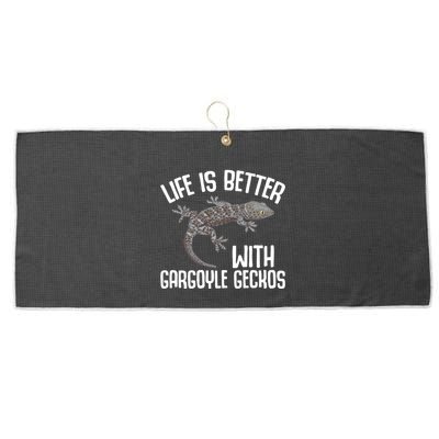 Gargoyle Gecko Owner Lizard Keeping Reptile Keeper Cool Gift Large Microfiber Waffle Golf Towel