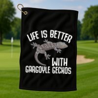 Gargoyle Gecko Owner Lizard Keeping Reptile Keeper Cool Gift Golf Towel