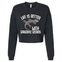 Gargoyle Gecko Owner Lizard Keeping Reptile Keeper Cool Gift Cropped Pullover Crew