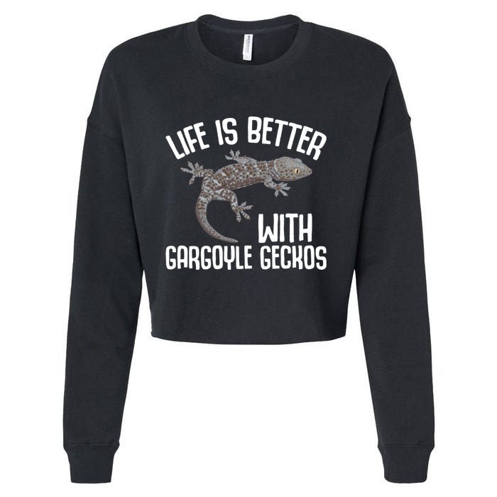 Gargoyle Gecko Owner Lizard Keeping Reptile Keeper Cool Gift Cropped Pullover Crew
