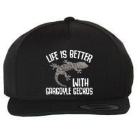 Gargoyle Gecko Owner Lizard Keeping Reptile Keeper Cool Gift Wool Snapback Cap