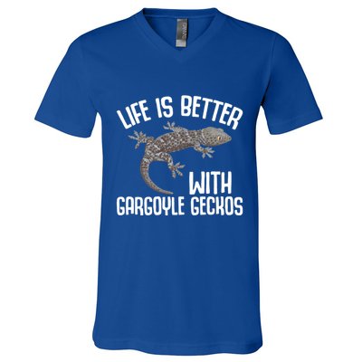 Gargoyle Gecko Owner Lizard Keeping Reptile Keeper Cool Gift V-Neck T-Shirt