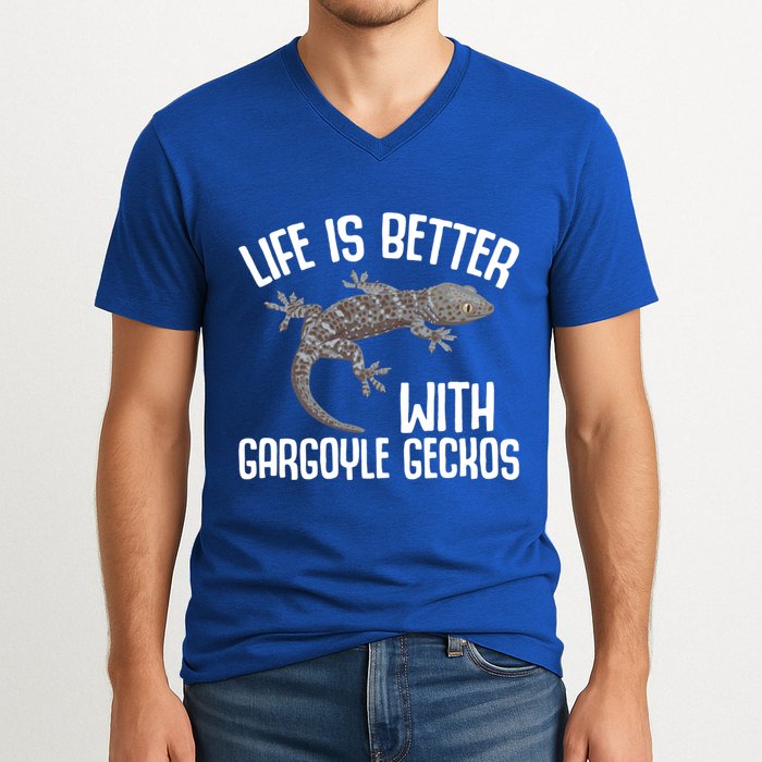 Gargoyle Gecko Owner Lizard Keeping Reptile Keeper Cool Gift V-Neck T-Shirt