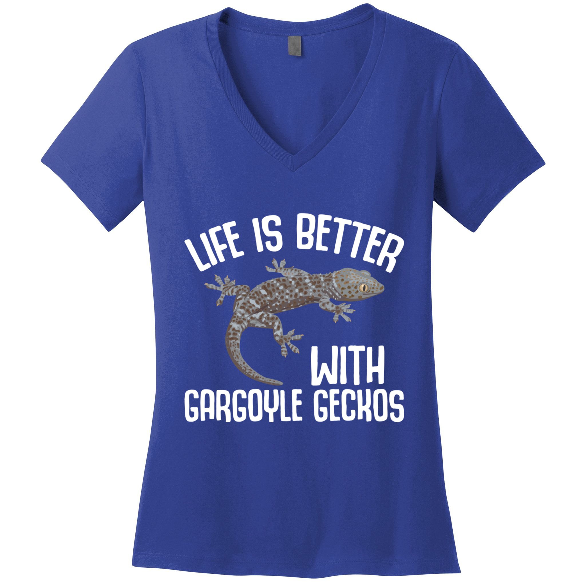 Gargoyle Gecko Owner Lizard Keeping Reptile Keeper Cool Gift Women's V-Neck T-Shirt