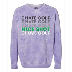 Golfer Golfing Player Funny Golf Club Tournament Lover Colorblast Crewneck Sweatshirt