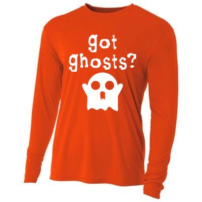 Got Ghosts Paranormal Gift Cooling Performance Long Sleeve Crew