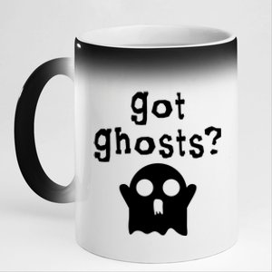 Got Ghosts Paranormal Gift 11oz Black Color Changing Mug