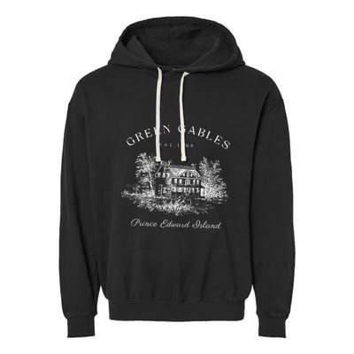 Green Gables Prince Edward Island Est 1908 Book Lover Garment-Dyed Fleece Hoodie