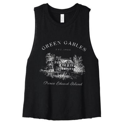 Green Gables Prince Edward Island Est 1908 Book Lover Women's Racerback Cropped Tank