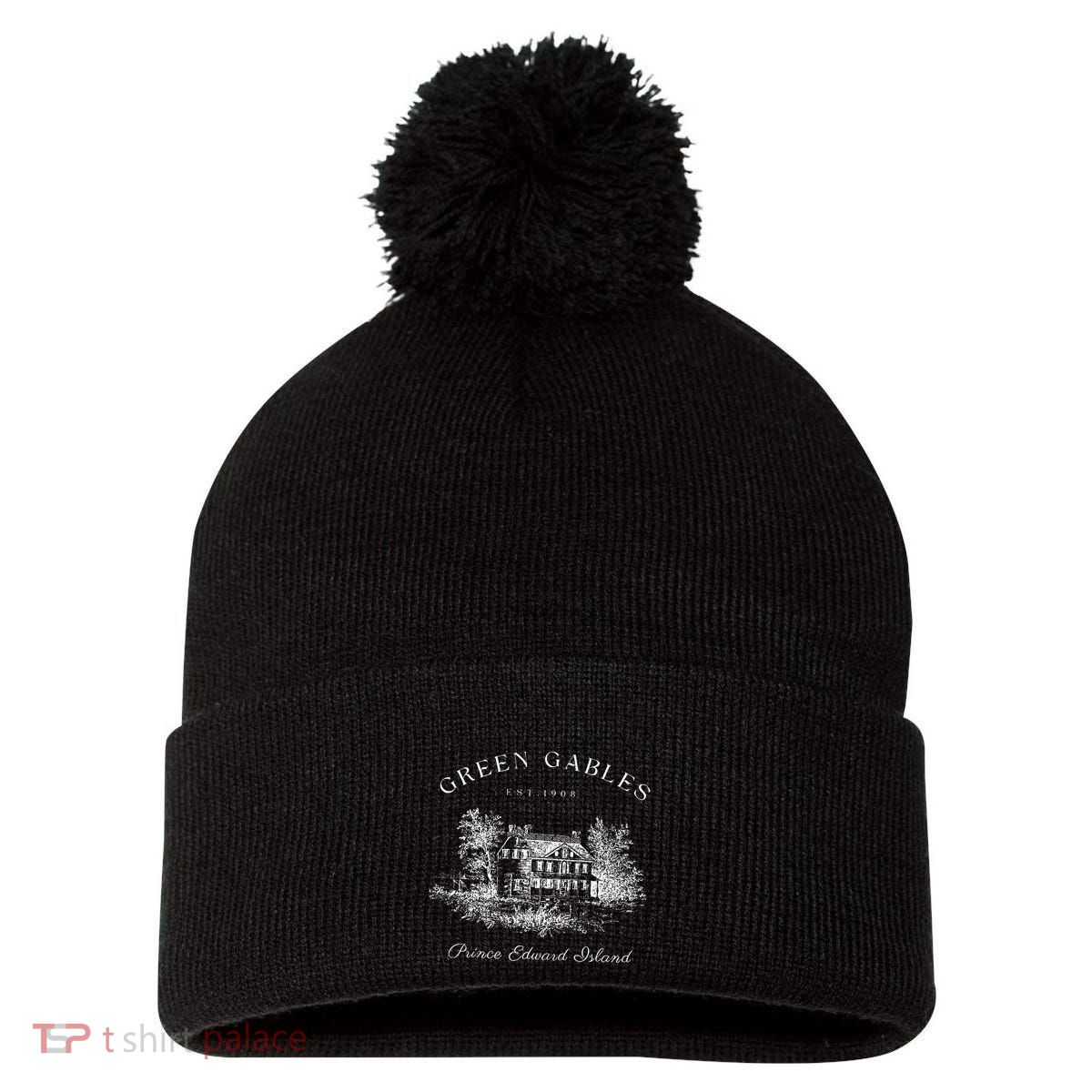 Green Gables Prince Edward Island Est 1908 Book Lover Pom Pom 12in Knit Beanie