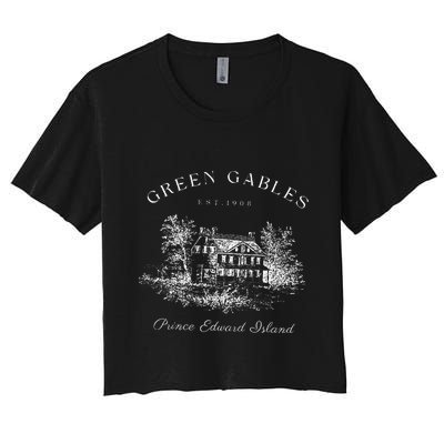 Green Gables Prince Edward Island Est 1908 Book Lover Women's Crop Top Tee