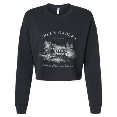 Green Gables Prince Edward Island Est 1908 Book Lover Cropped Pullover Crew