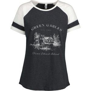 Green Gables Prince Edward Island Est 1908 Book Lover Enza Ladies Jersey Colorblock Tee