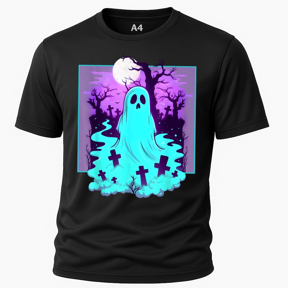 Ghost Graveyard Pastel Goth Cute Spooky Halloween Aesthetic Cooling Performance Crew T-Shirt