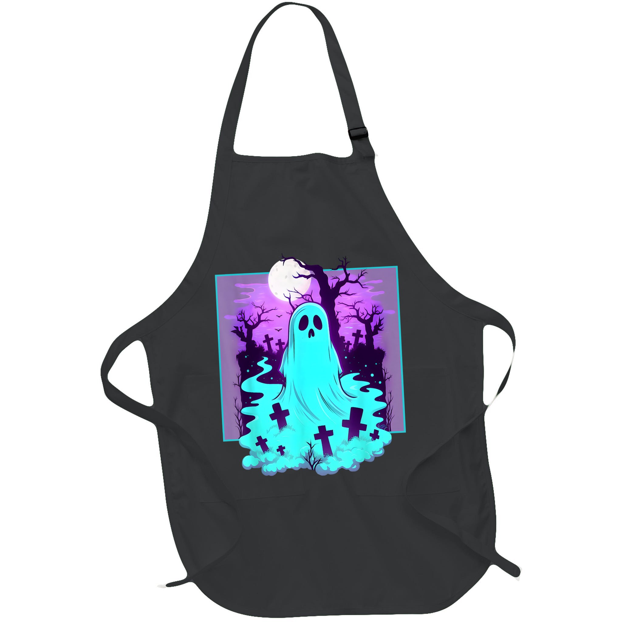 Ghost Graveyard Pastel Goth Cute Spooky Halloween Aesthetic Apron