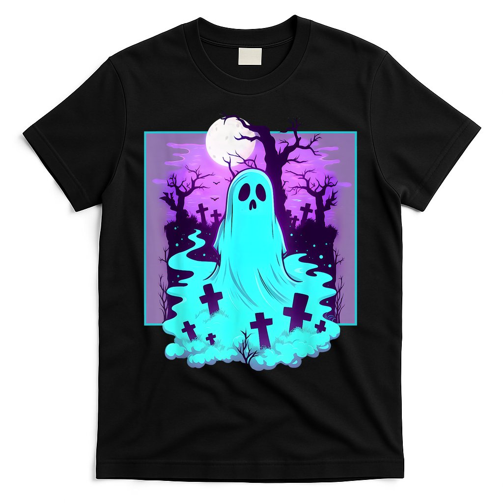 Ghost Graveyard Pastel Goth Cute Spooky Halloween Aesthetic T-Shirt