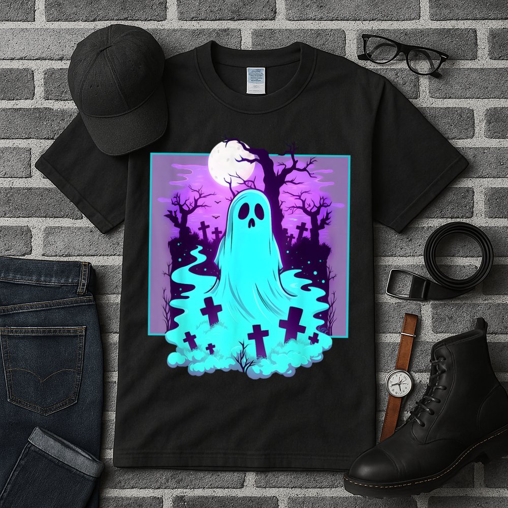 Ghost Graveyard Pastel Goth Cute Spooky Halloween Aesthetic Tall T-Shirt