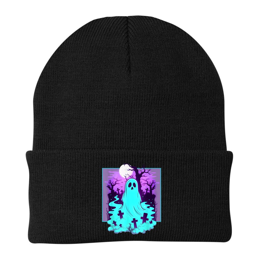 Ghost Graveyard Pastel Goth Cute Spooky Halloween Aesthetic Beanie