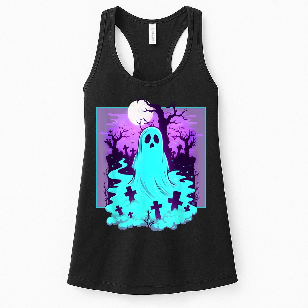 Ghost Graveyard Pastel Goth Cute Spooky Halloween Aesthetic Womens Tank Top