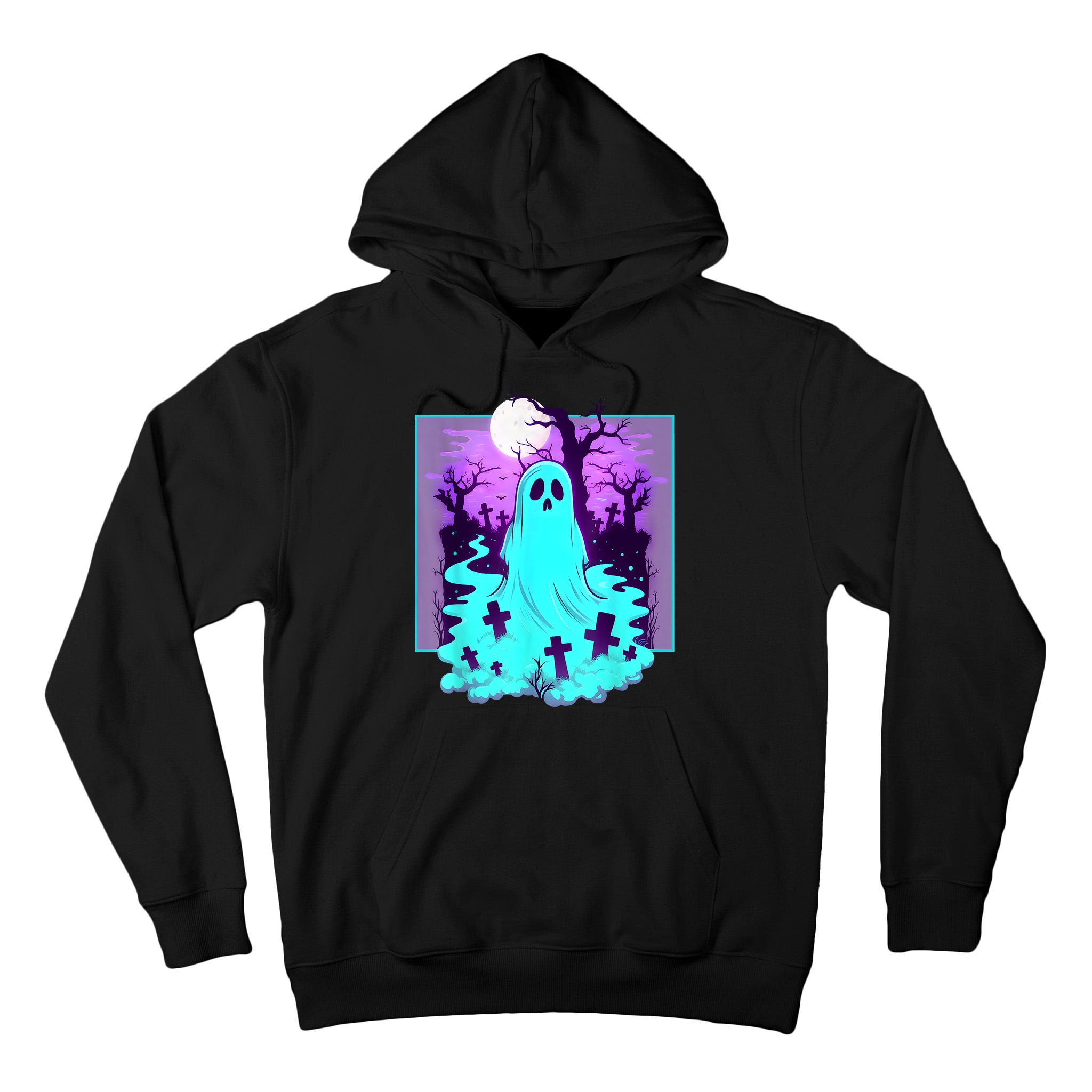 Ghost Graveyard Pastel Goth Cute Spooky Halloween Aesthetic Tall Hoodie