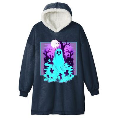 Ghost Graveyard Pastel Goth Cute Spooky Halloween Aesthetic Hooded Wearable Blanket