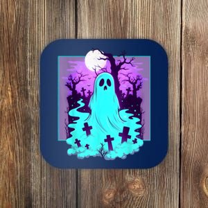 Ghost Graveyard Pastel Goth Cute Spooky Halloween Aesthetic Coaster