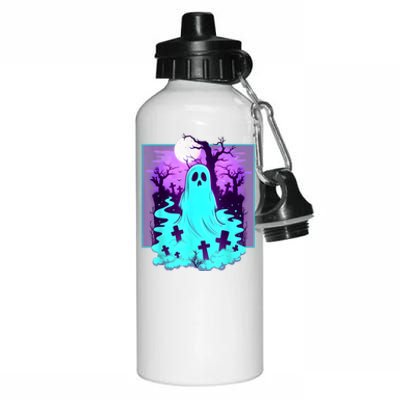 Ghost Graveyard Pastel Goth Cute Spooky Halloween Aesthetic Aluminum Water Bottle