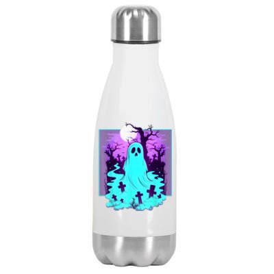 Ghost Graveyard Pastel Goth Cute Spooky Halloween Aesthetic Stainless Steel Insulated Water Bottle